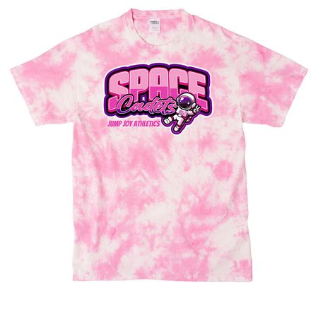 Space Cadets T-Shirt, a Bright Pink Crystal Tie Dye Tee