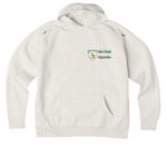 Apparel - Green Text, a White Sand Allmade Organic CVC Pullover Hoodie (back-view)