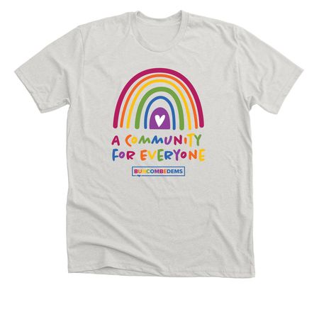 BCDP - A Community for Everyone, a Heather Cement Premium Unisex Tee