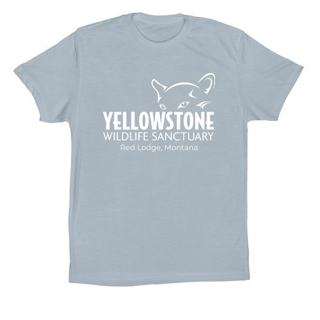 Yellowstone Wildlife Sanctuary Tshirts, a Light Blue Premium Cotton Tee