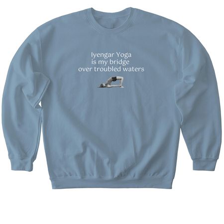 Iyengar Yoga Community, a Stone Blue Softstyle Crewneck Sweatshirt