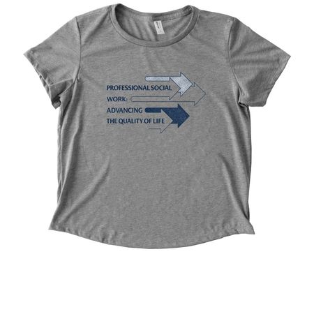 Professional Social Work, a Aluminum Grey Allmade Eco Triblend Women?s Scoop Neck Tee
