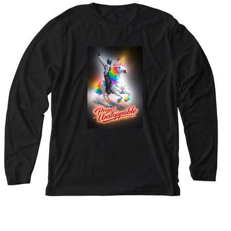 Unstoppable Unicorn&nbsp;, a Solid Black Blend Premium Long Sleeve Tee