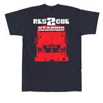 RESCUE 2 Retro, a Navy Union Made Unisex Tee (back-view)