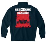 RESCUE 2 Retro, a Classic Navy Midweight Quarter Zip Pullover (back-view)