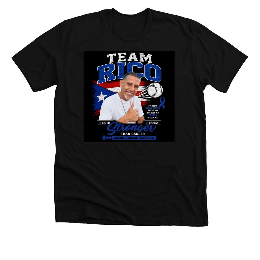 Team Rico, a Solid Black Blend Premium Unisex Tee