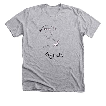Dog Nerd tee, a Athletic Heather Premium Unisex Tee