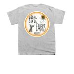 logo front and back, a Sport Grey Youth Unisex Tee (back-view)