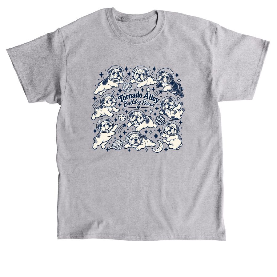 Bulldogs in Space, a Sport Grey Classic Unisex Tee