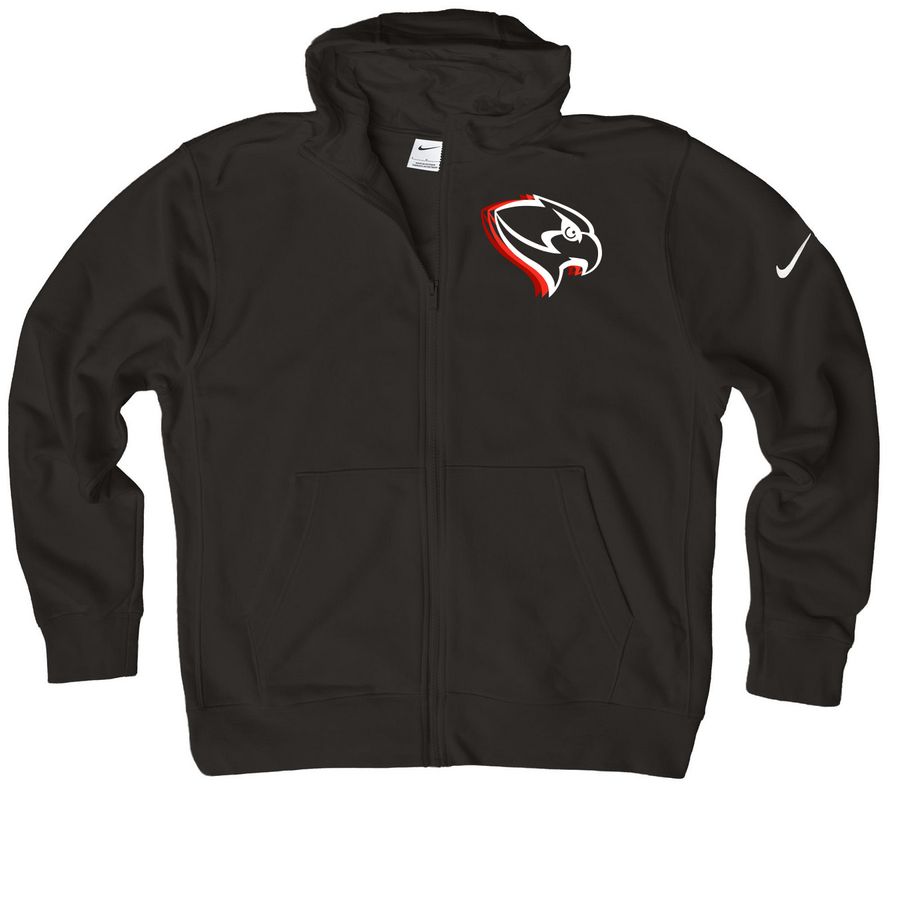 Tri-Color Falcon - Nike Zip Up, a Black Nike Club Fleece Zip Up Hoodie