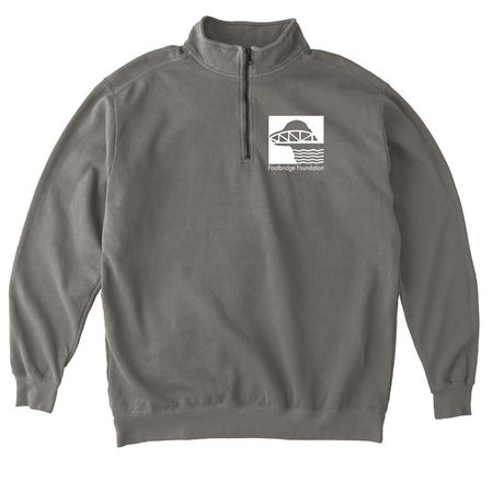 Footbridge Quarter Zip Sweatshirts, a Grey Comfort Colors Quarter Zip Pullover