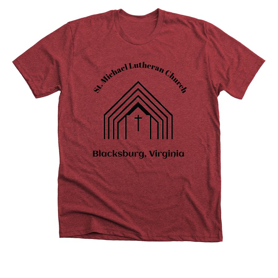 St. Michael Lutheran Church- Youth Fundraiser, a Heather Canvas Red Premium Unisex Tee