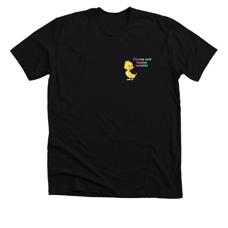 Squacky's Elevate & Evolve&nbsp;, a Solid Black Blend Premium Unisex Tee