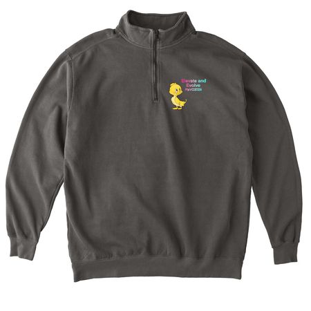 Squacky's Elevate & Evolve&nbsp;, a Pepper Comfort Colors Quarter Zip Pullover
