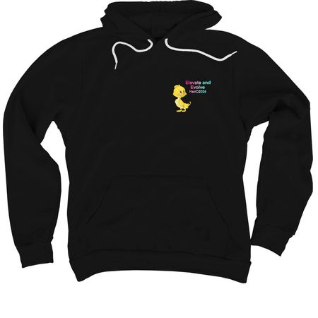 Squacky's Elevate & Evolve&nbsp;, a Black Premium Pullover Hoodie