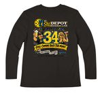 Depot 34 T-Shirt, a Black Women?s Premium Long Sleeve Tee (back-view)