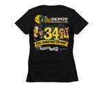 Depot 34 T-Shirt, a Black Women's Slim Fit Tee (back-view)