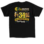 Depot 34 T-Shirt, a Black Classic Unisex Tee (back-view)