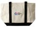 EGC Logo Canvas Tote Bags, a Natural/Black Large Two-Tone Canvas Tote Bag