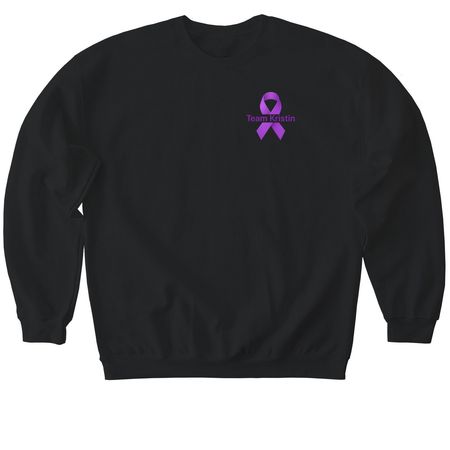 Team Kristin, a Black Softstyle Crewneck Sweatshirt