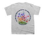 Growing in Love, a Sport Grey Youth Unisex Tee (back-view)