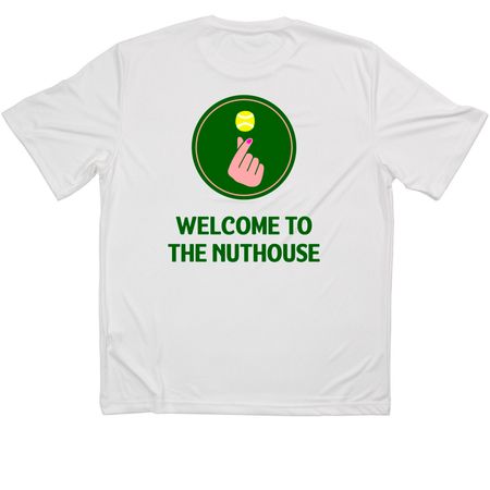 CORA Dri Fit T 1963, a White Classic Performance Tee (back-view)