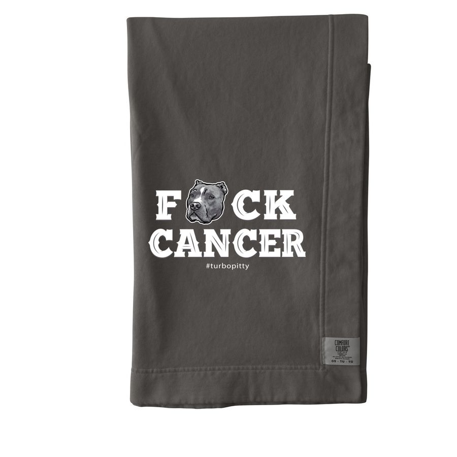 F CANCER, a Pepper Comfort Colors Blanket