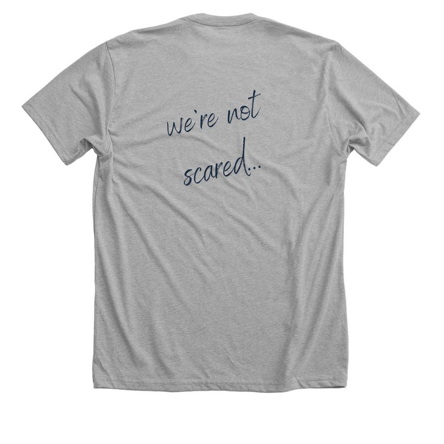 Going on a Dissertation Hunt (take 2), a Athletic Heather Premium Unisex Tee (back-view)