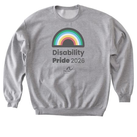 Disability Pride 26 Shirts, a Sport Grey Softstyle Crewneck Sweatshirt