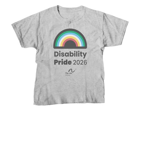 Disability Pride 26 Shirts, a Sport Grey Youth Unisex Tee