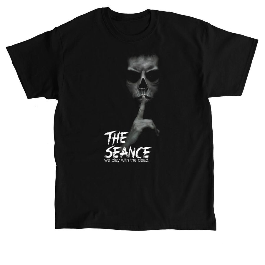 SHHHH. shirt, white ink on black