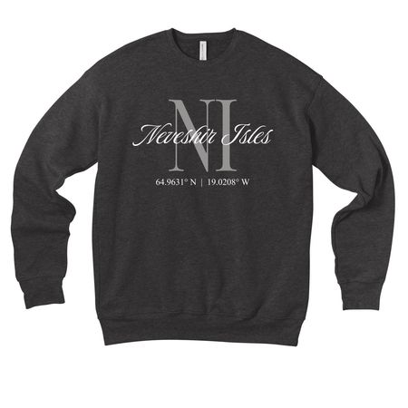 Neveshir Isles, a Dark Grey Heather Premium Drop Shoulder Sweatshirt
