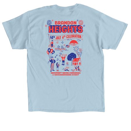 Unisex Tees & Tanks, a Light Blue Classic Unisex Tee (back-view)