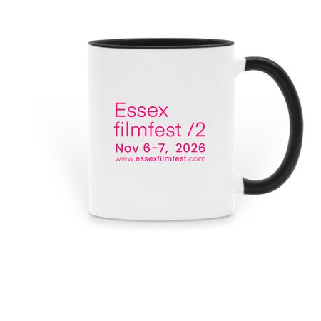Year /2 Mug, a Black Two-Tone Ceramic Mug