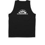 Help Turtles With Each Tank, a Black Unisex Performance Tank (back-view)
