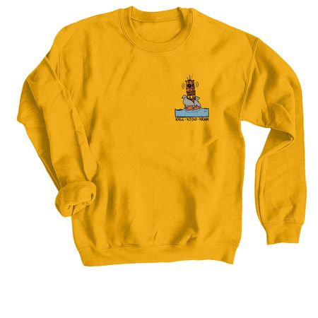 KTOO Sea Lions by Pat Race, a Gold Crewneck Sweatshirt