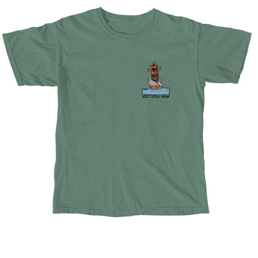 KTOO Sea Lions by Pat Race, a Light Green Comfort Colors Unisex Tee