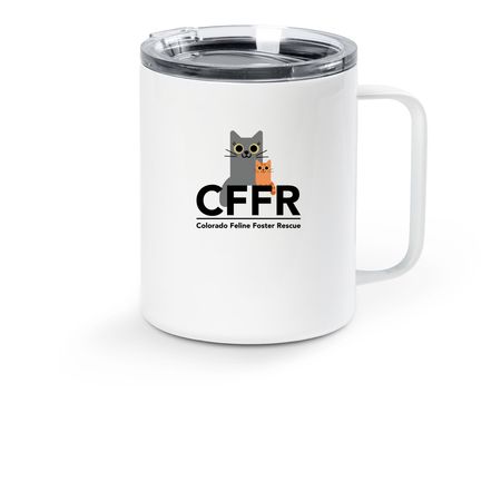 CFFR Travel Mug, a White Stainless Steel Travel Mug