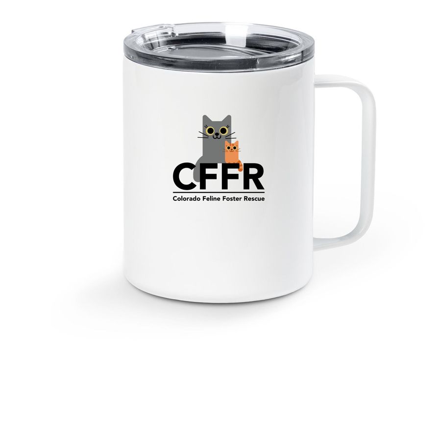 CFFR Travel Mug, a White Stainless Steel Travel Mug