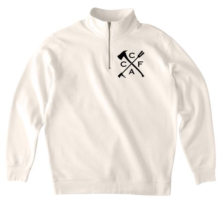 2026 CCFA design, a Bone Midweight Quarter Zip Pullover
