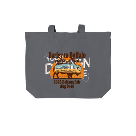 2026 Deltana Fair Totes, a Storm Grey Cotton Canvas Tote Bag