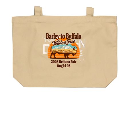 2026 Deltana Fair Totes, a Oyster Large Organic Cotton Tote Bag