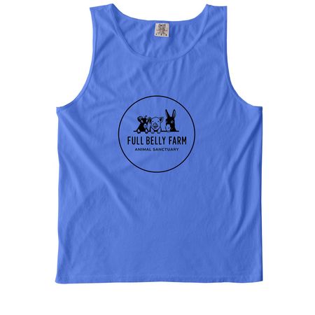 Round logo shirt, a Flo Blue Comfort Colors Tank Top