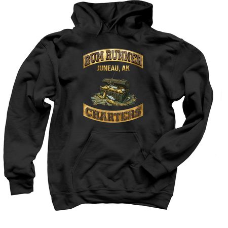 Fisherman's Treasure!, a Black Pullover Hoodie