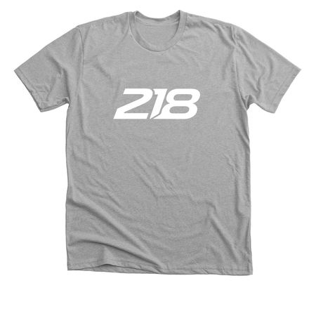 218 Hating Is Free, a Athletic Heather Premium Unisex Tee
