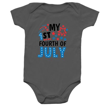 My 1st Fourth of July&nbsp;, a Charcoal Infant Onesie