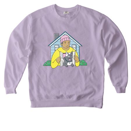 My Dog Is My Home Conference 2026 - Design B, a Orchid Comfort Colors Crewneck Sweatshirt