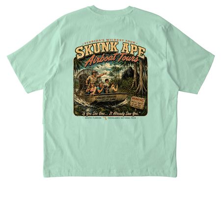 Skunk Ape Airboat Tours, a Misty Jade Stanley/Stella Unisex Freestyler Heavyweight Tee
