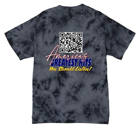Stone Wash Nancy, a Black Crystal Tie Dye Tee (back-view)