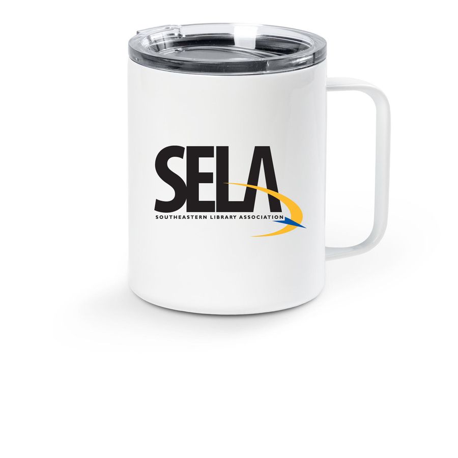 SELA Travel Mug, a White Stainless Steel Travel Mug
